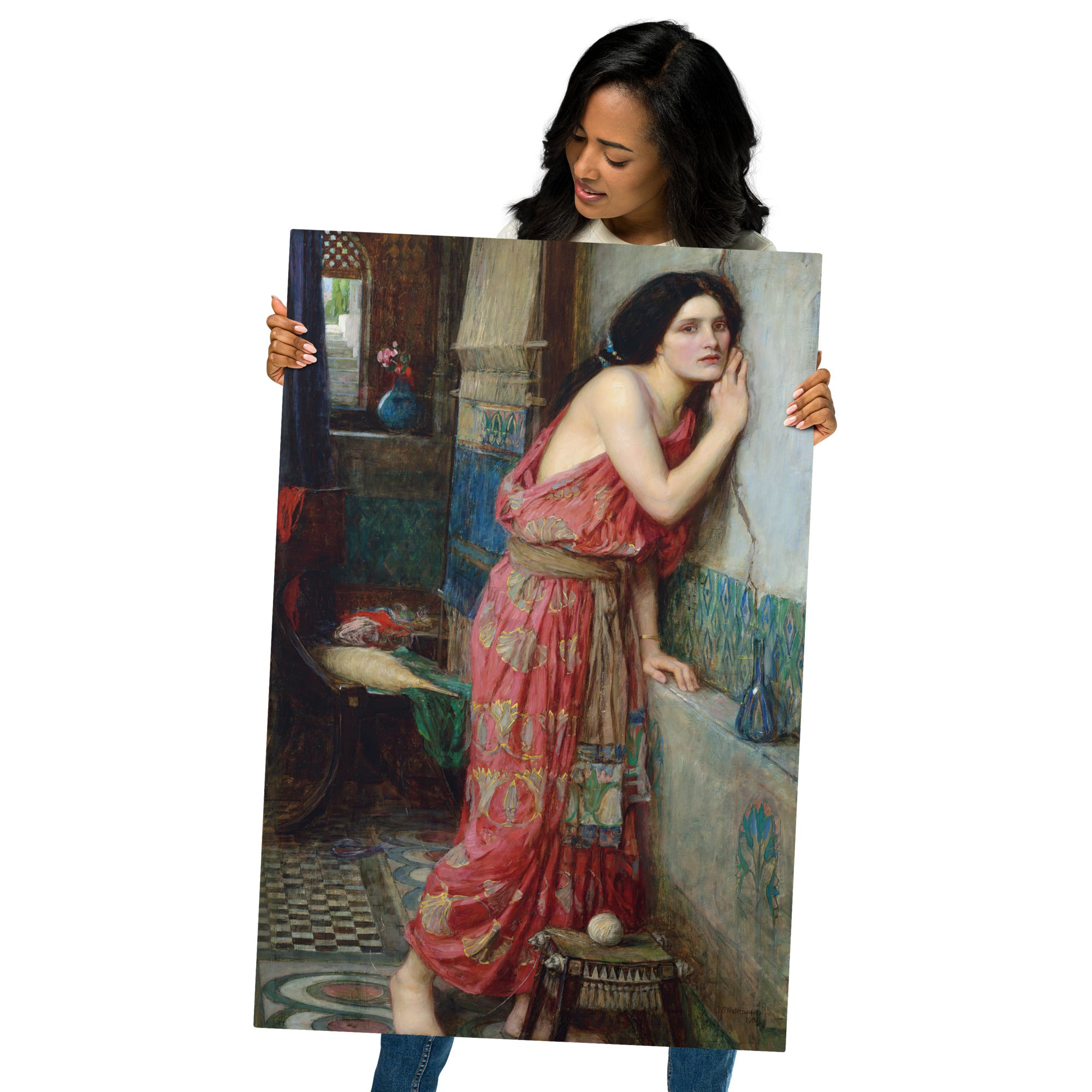 Metal prints-John William Waterhouse-English 1849-1917-Thisbe