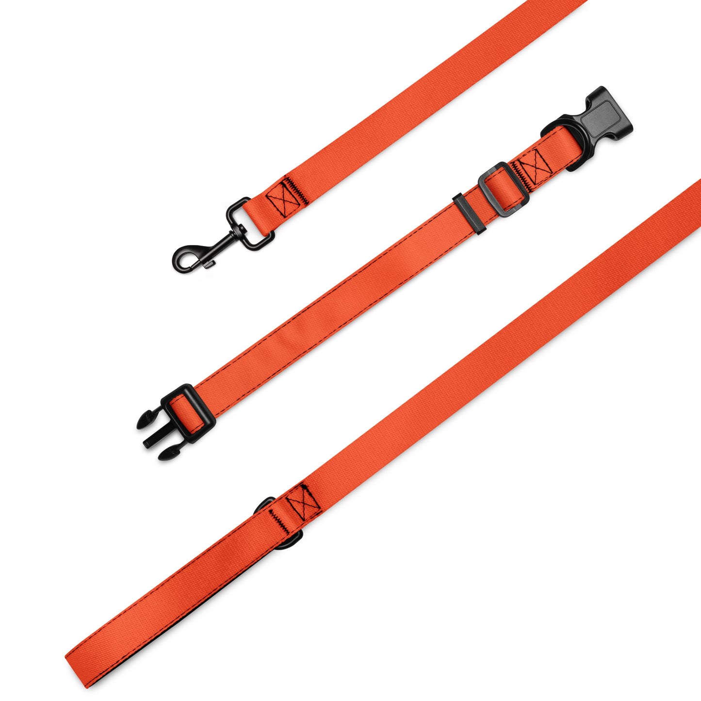 Pet collar & leash- Orange