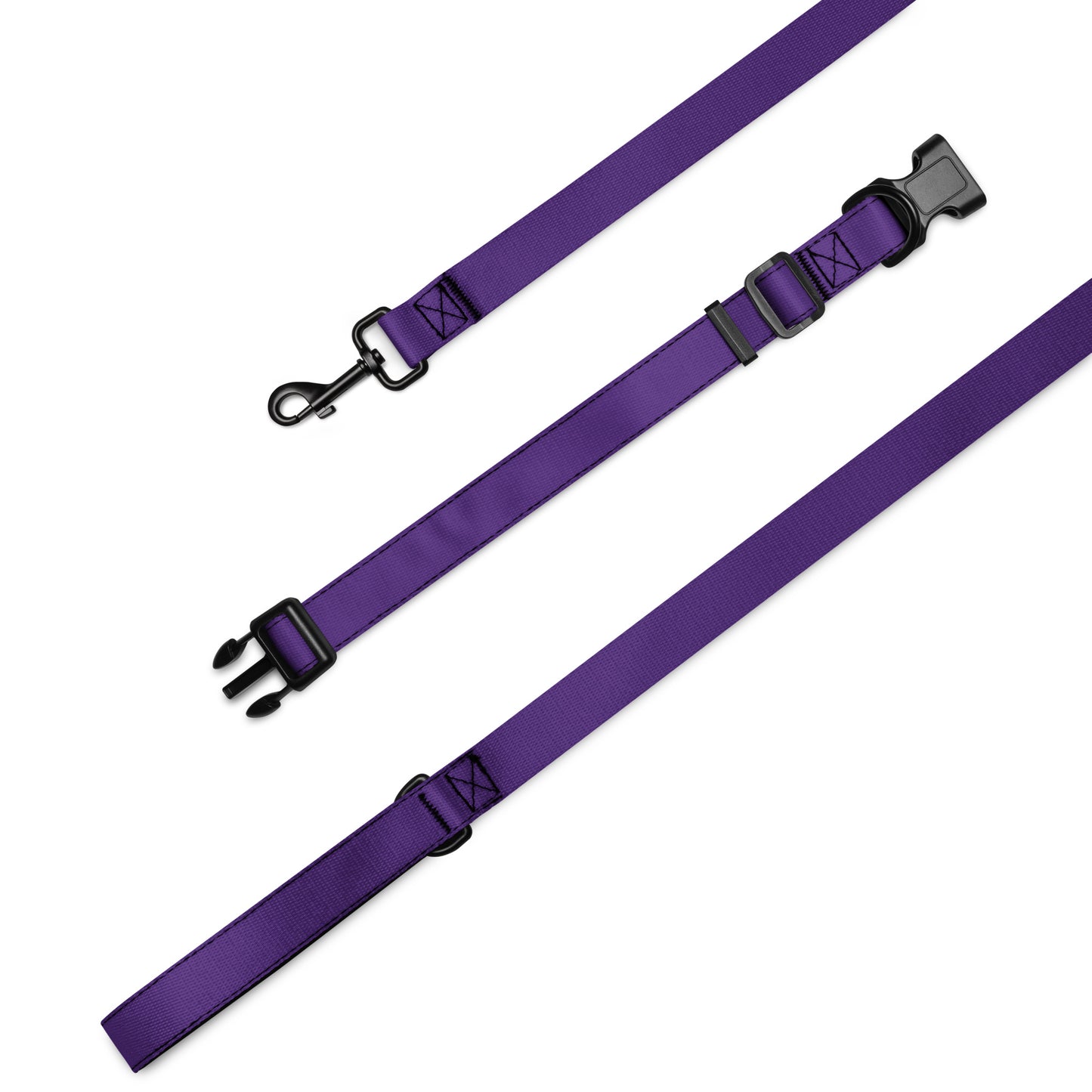 Pet collar & leash- Indigo