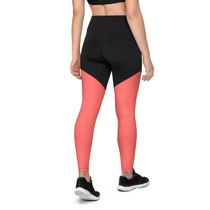 Sports Leggings- Coral