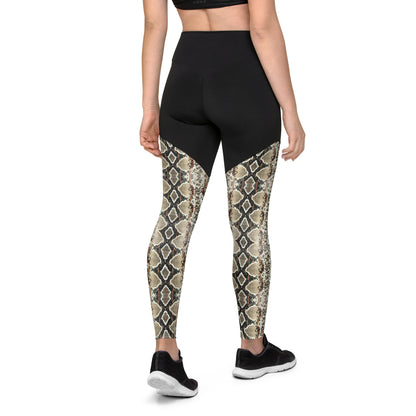 Sports Leggings- Python Skin