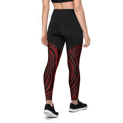 Sports Leggings- Zebra Skin
