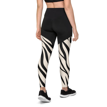 Sports Leggings- Zebra Skin II