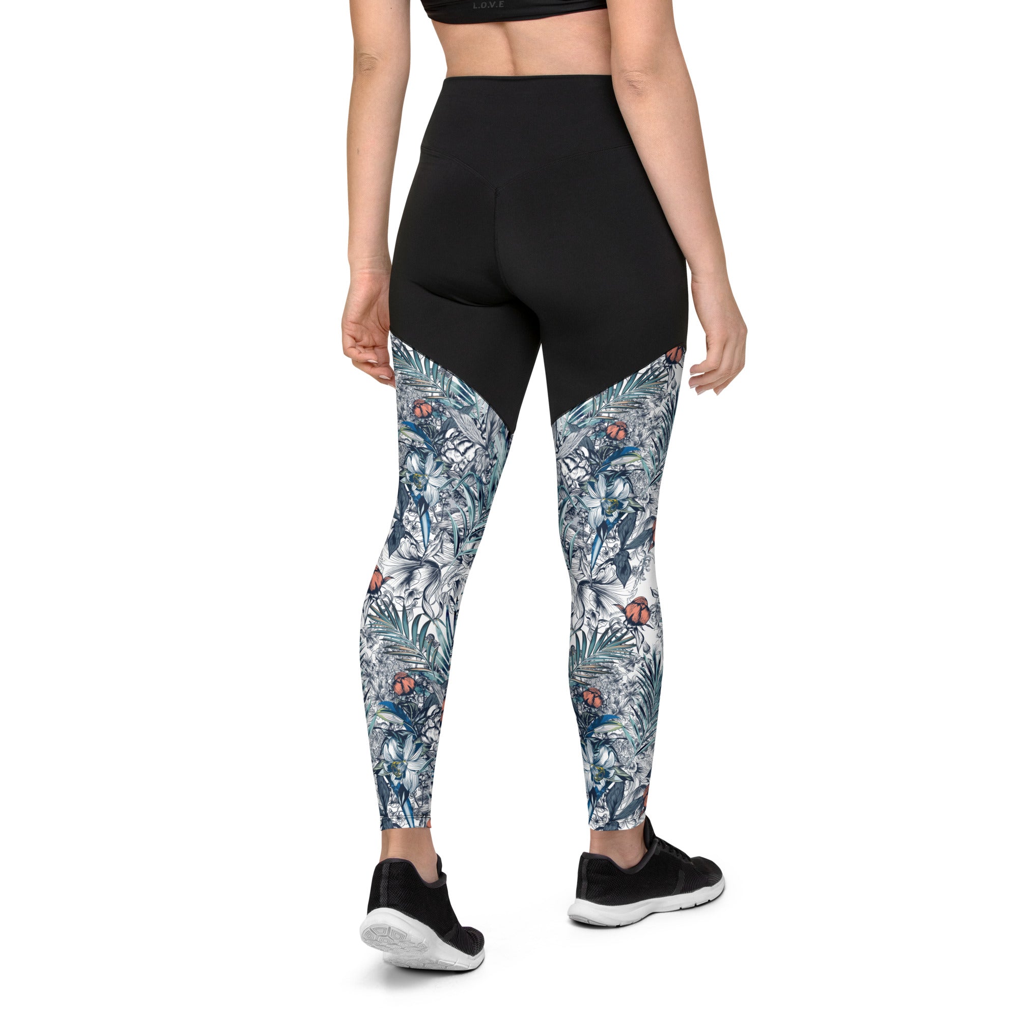 Sports Leggings- Palm Leaves I