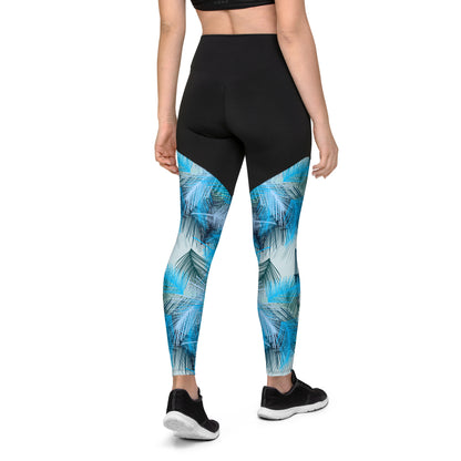 Sports Leggings- Palm Leaves II