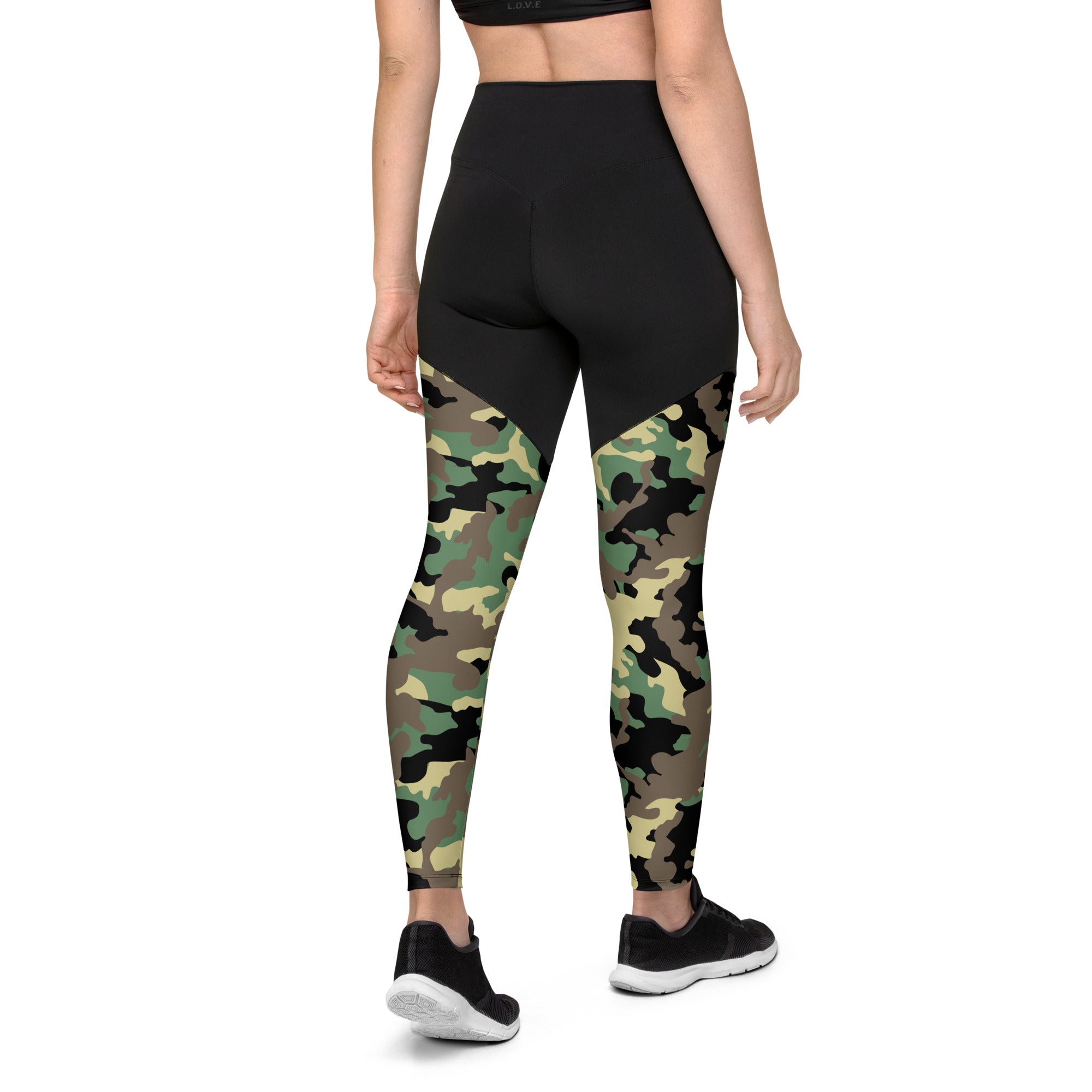 Sports Leggings- Green Camo