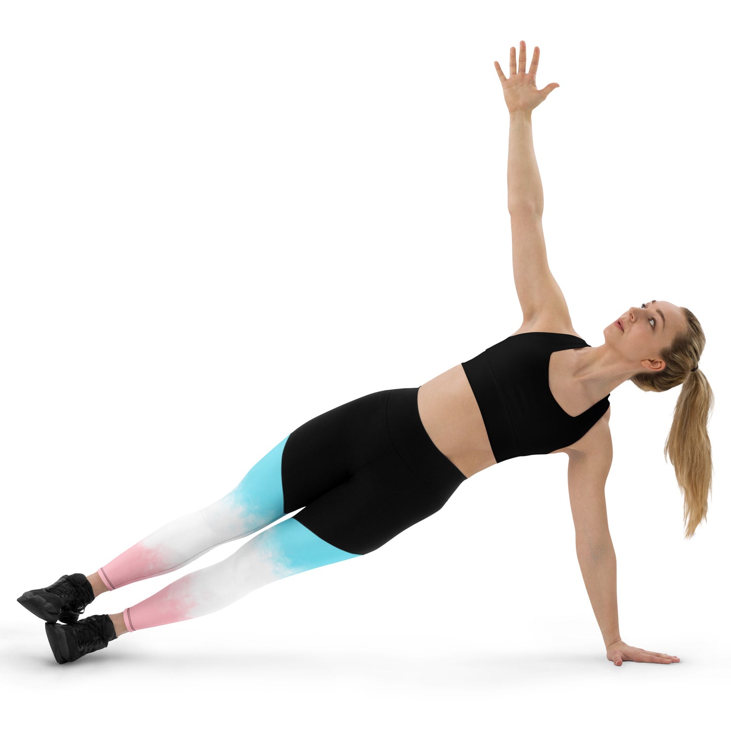 Sports Leggings- Pink and Blue Gradient