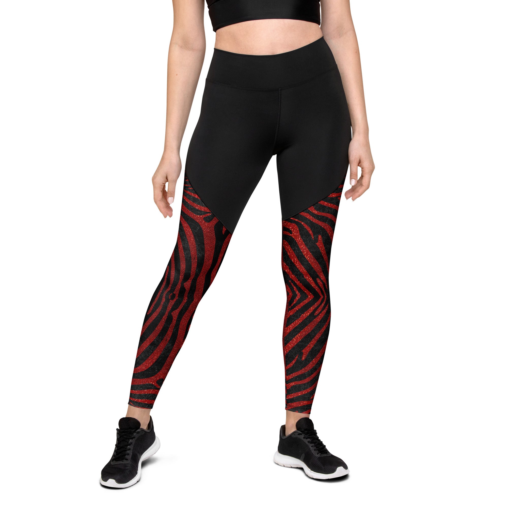 Sports Leggings- Zebra Skin