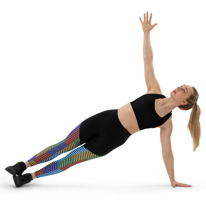 Sports Leggings- Multicolor Lines
