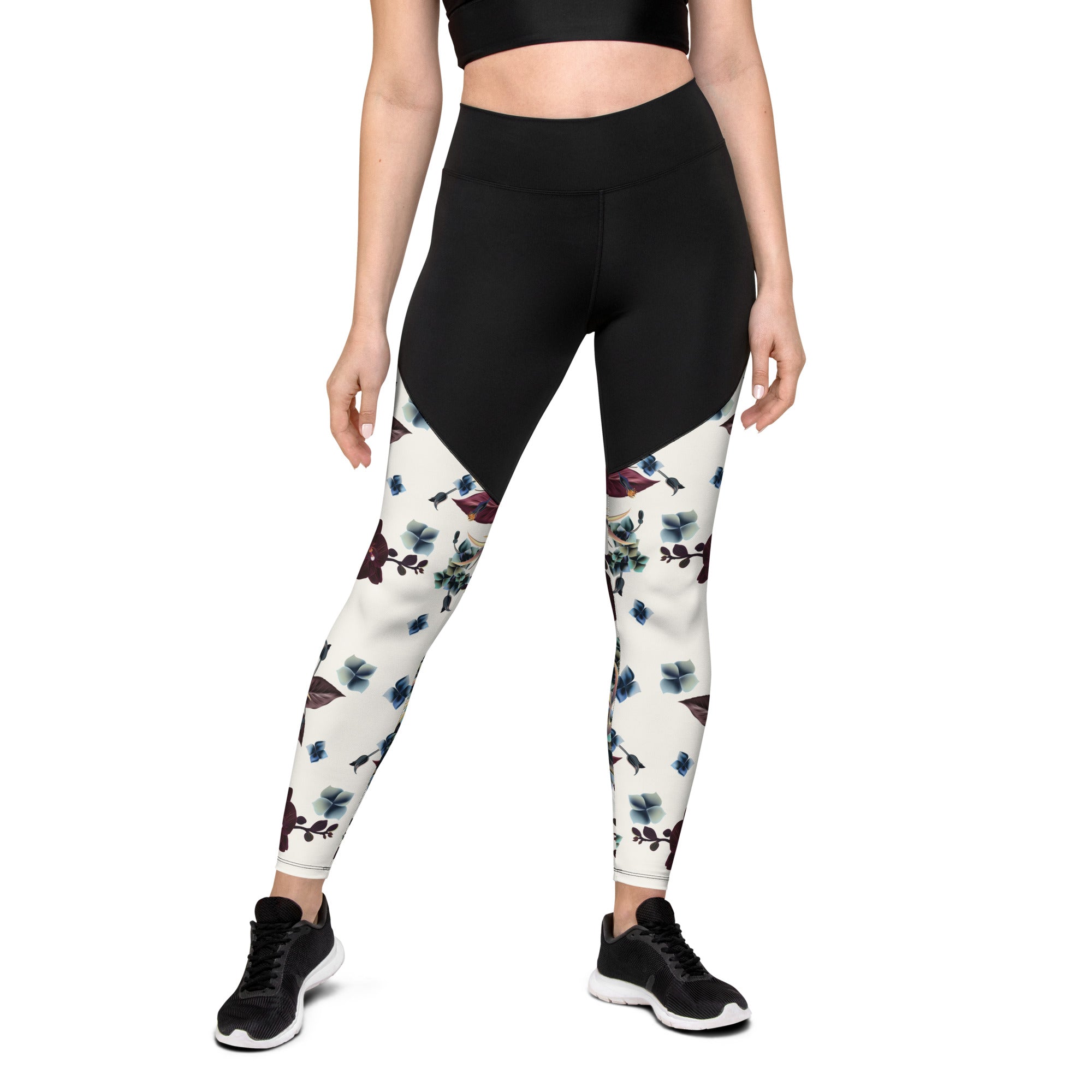 Sports Leggings- Orchids