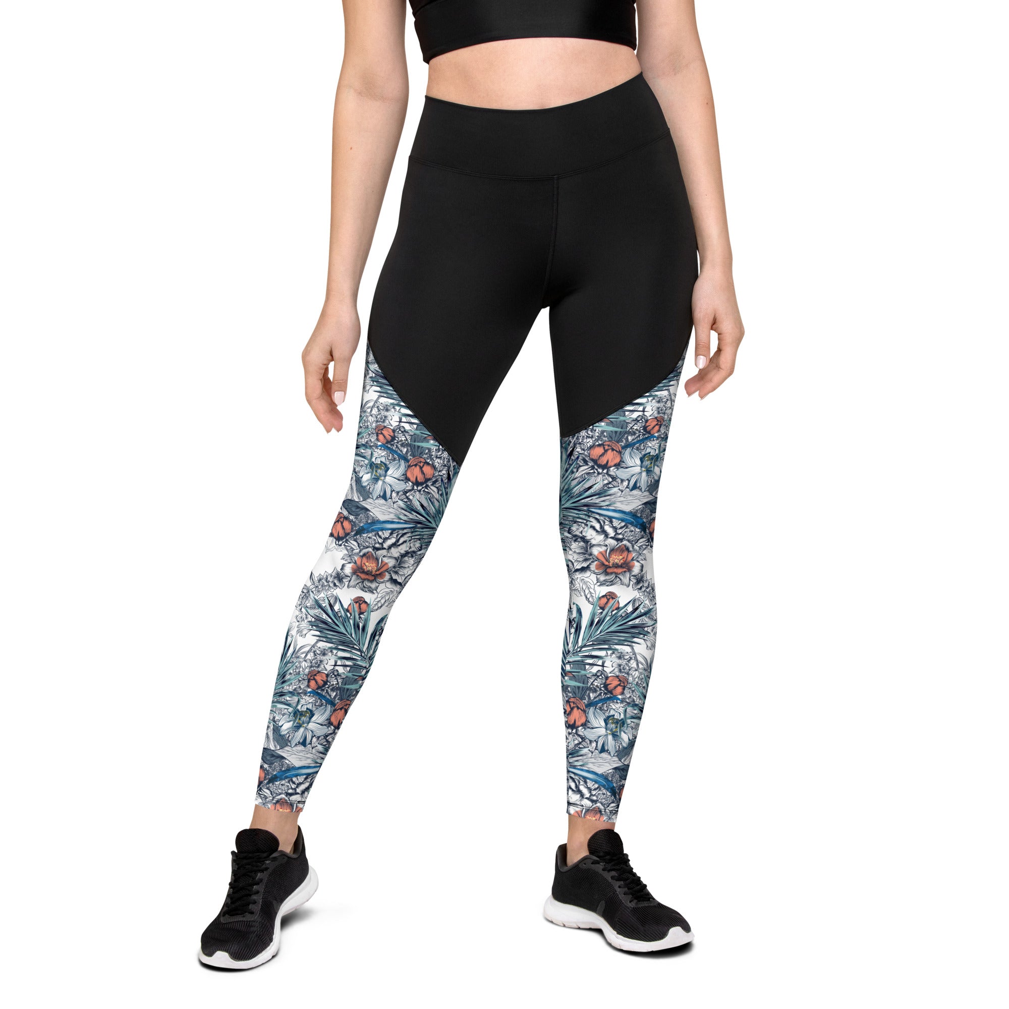 Sports Leggings- Palm Leaves I