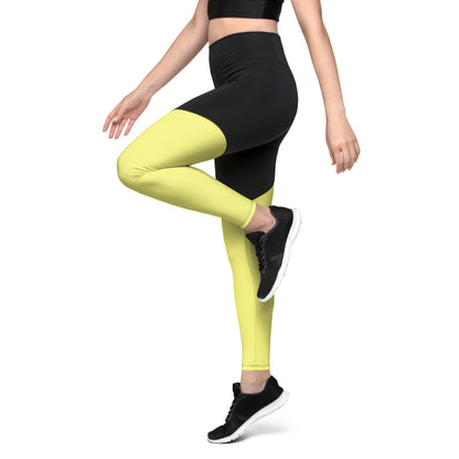 Sports Leggings- Yellow
