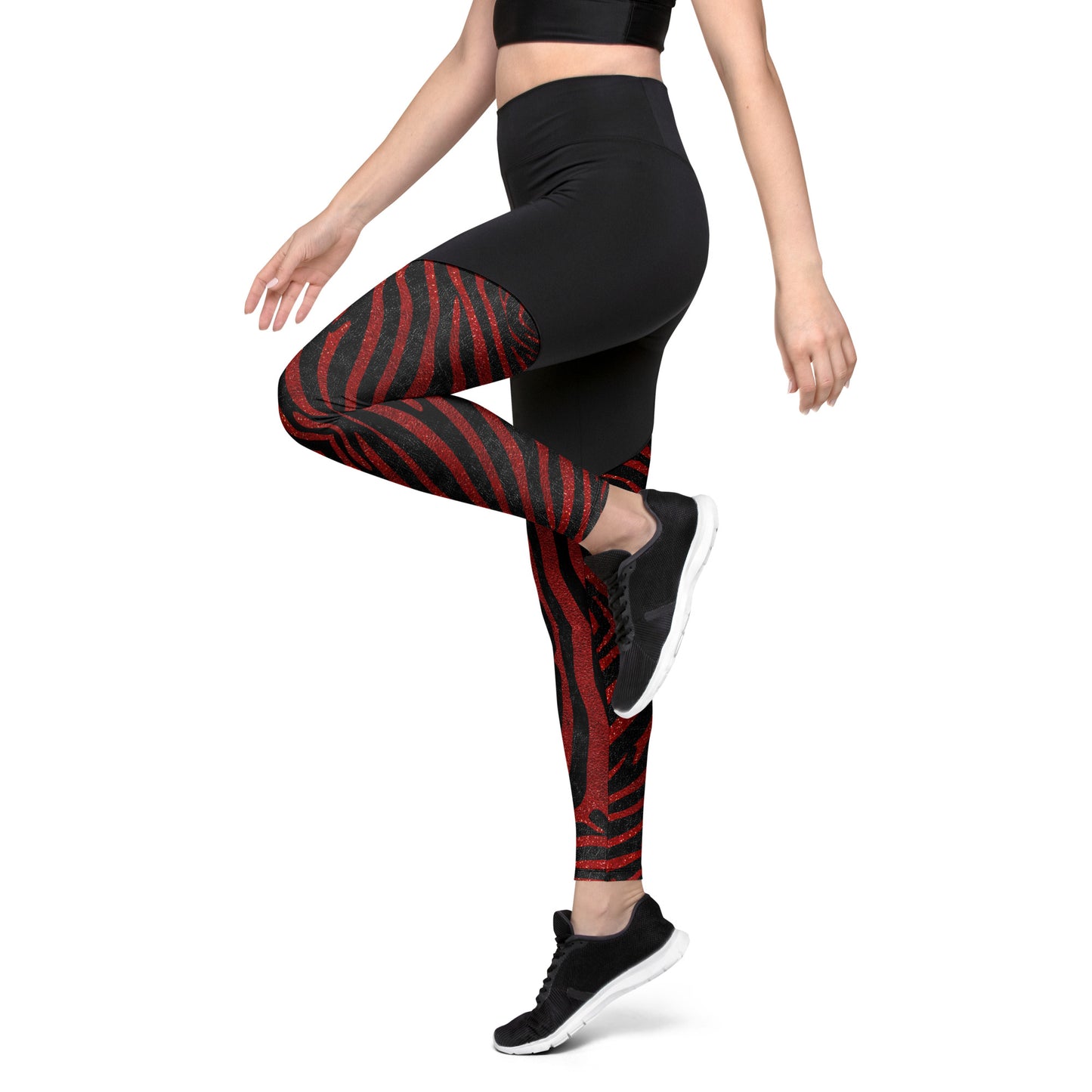 Sports Leggings- Zebra Skin