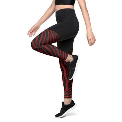 Sports Leggings- Zebra Skin