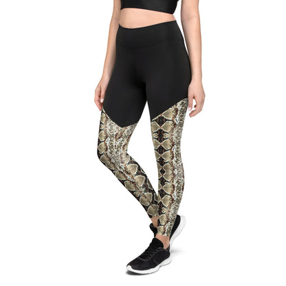 Sports Leggings- Python Skin