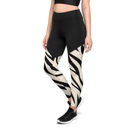 Sports Leggings- Zebra Skin II