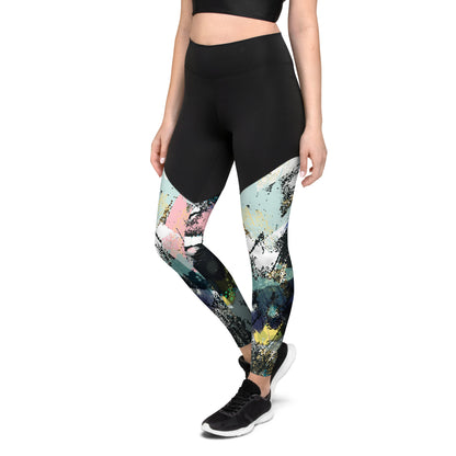 Sports Leggings- Abstract V