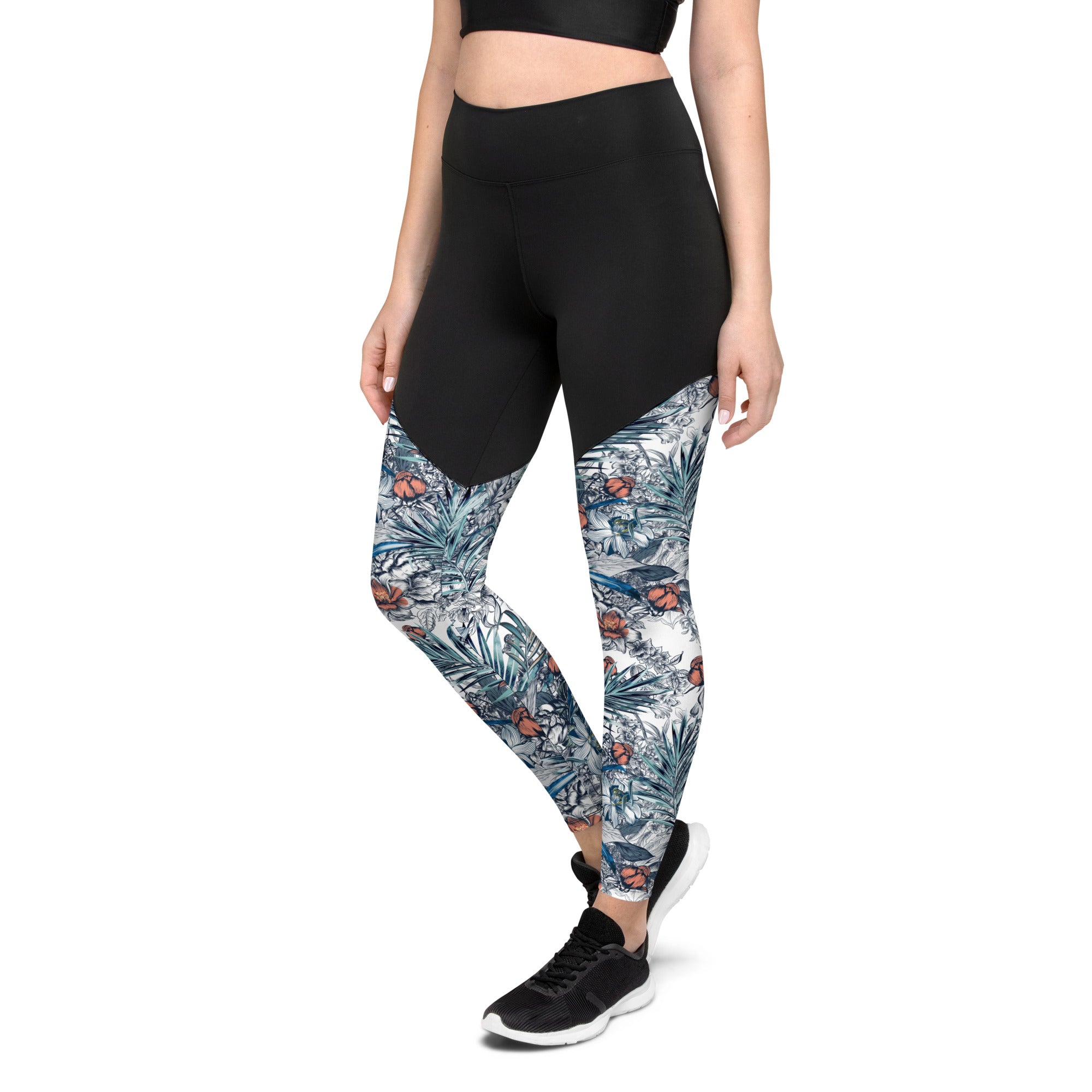 Sports Leggings- Palm Leaves I