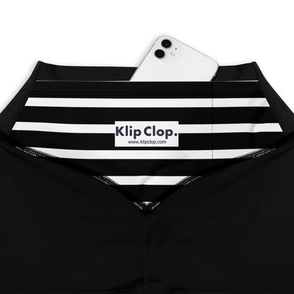 Sports Leggings- Black Stripes