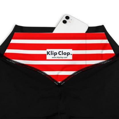 Sports Leggings- Red Stripes