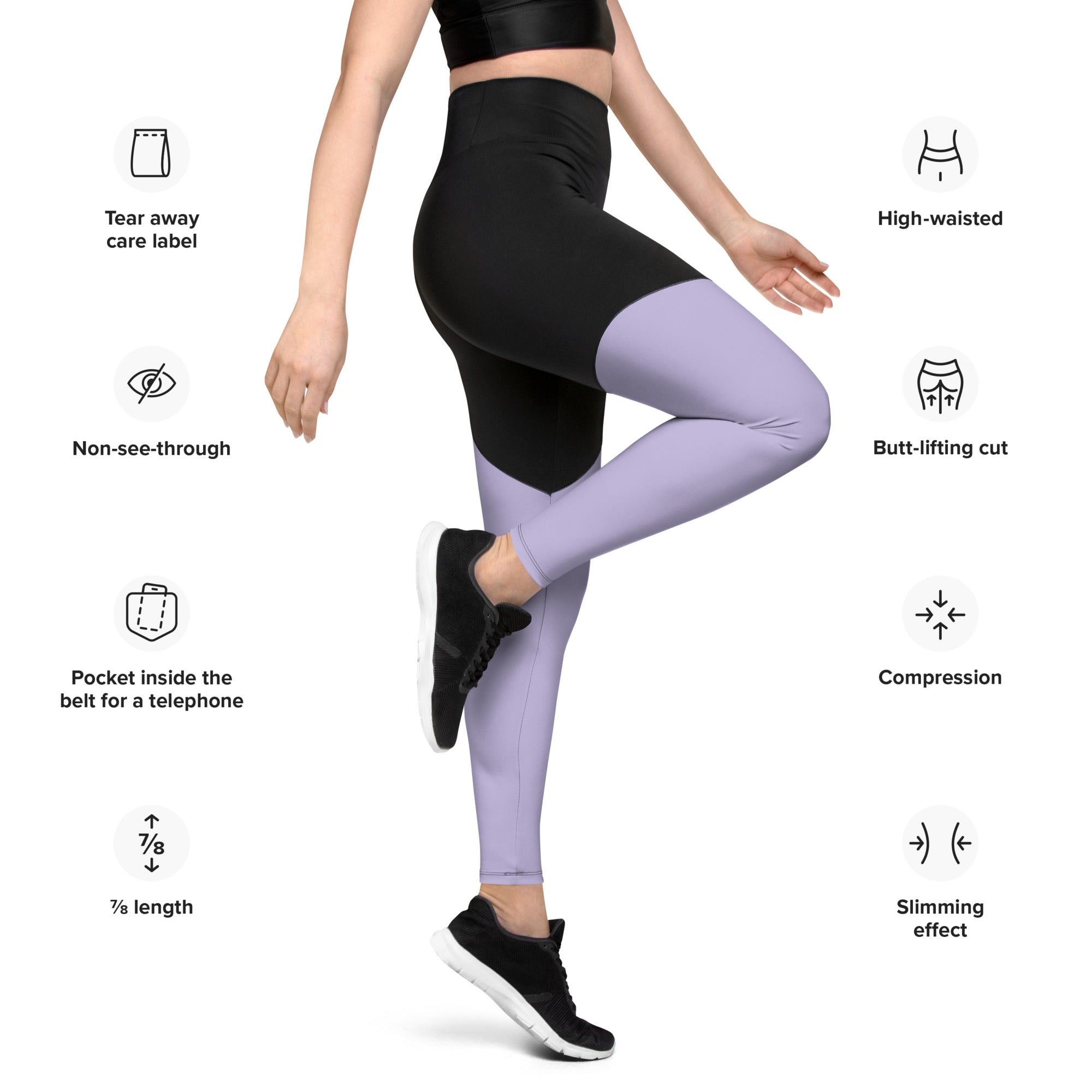 Sports Leggings- Levender