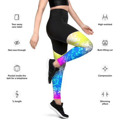 Sports Leggings- Tie Dye I