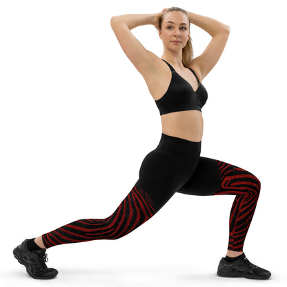 Sports Leggings- Zebra Skin