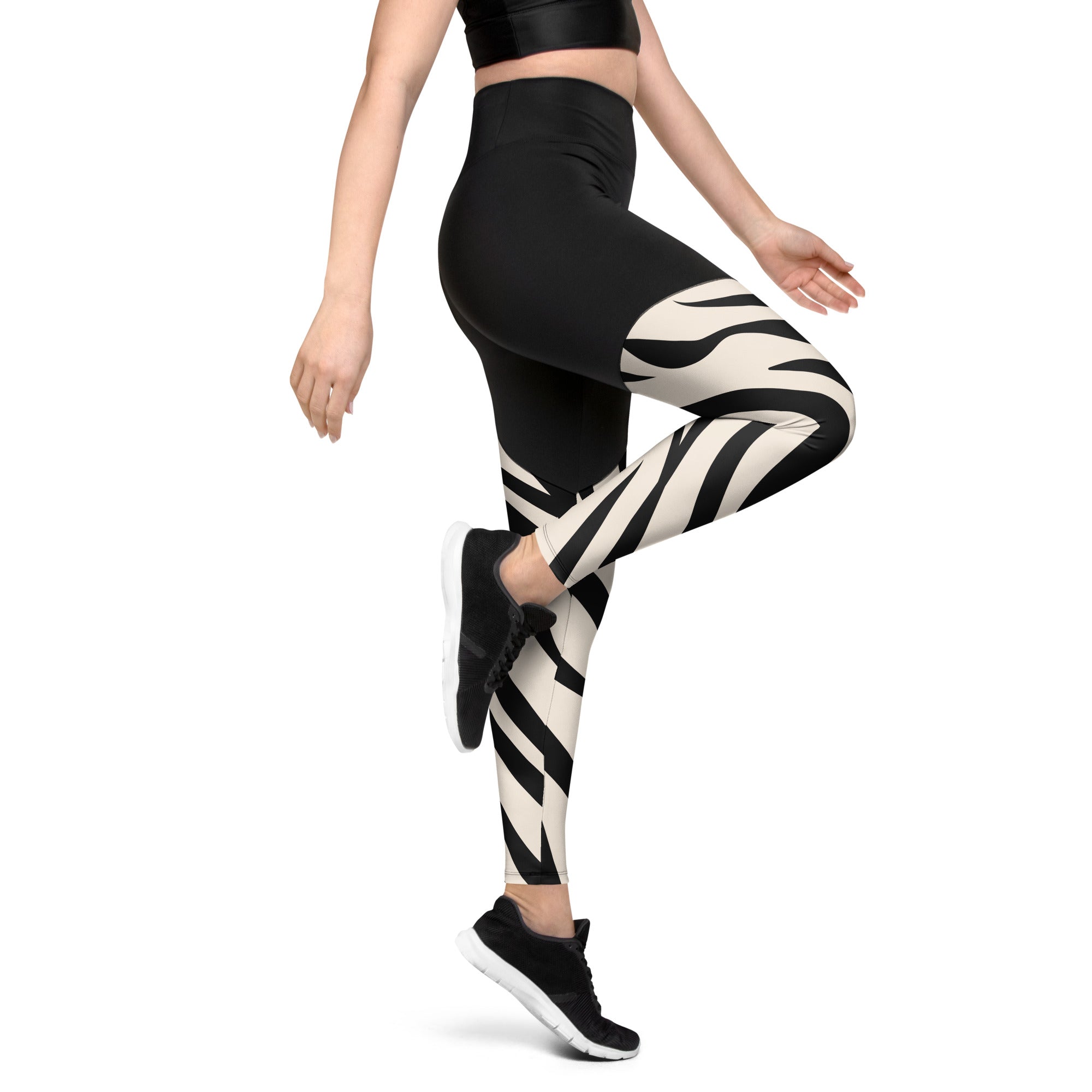 Sports Leggings- Zebra Skin II