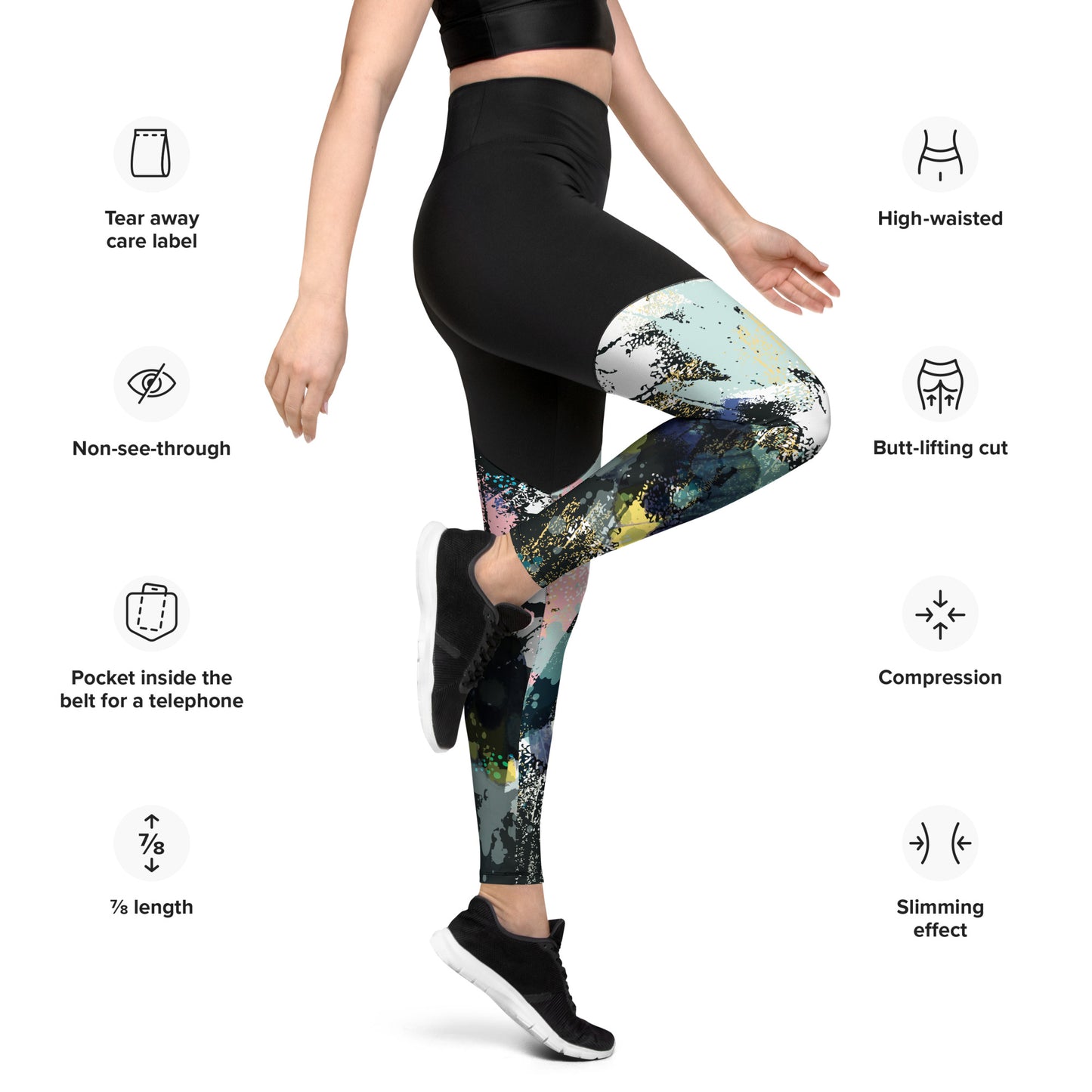 Sports Leggings- Abstract V