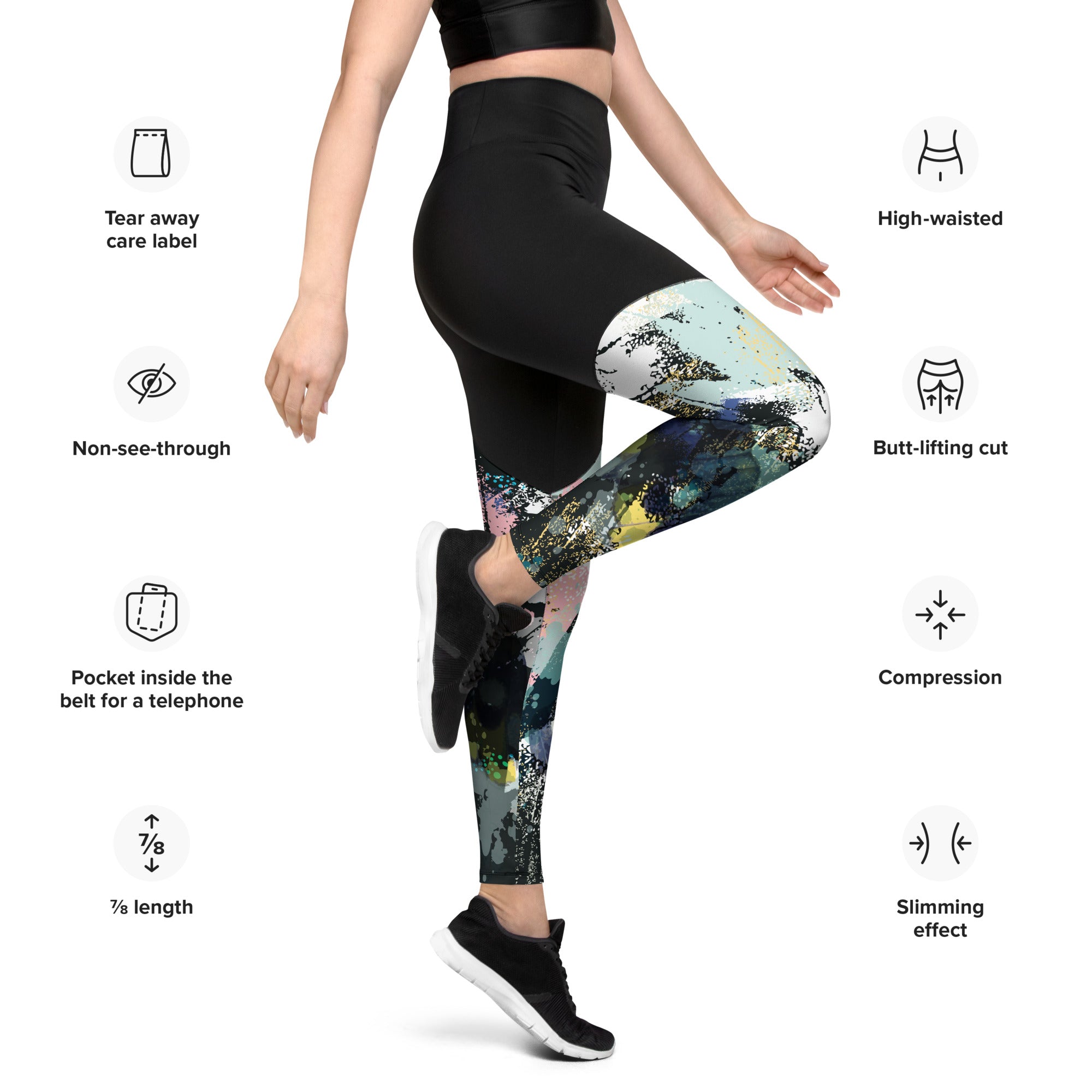 Sports Leggings- Abstract V