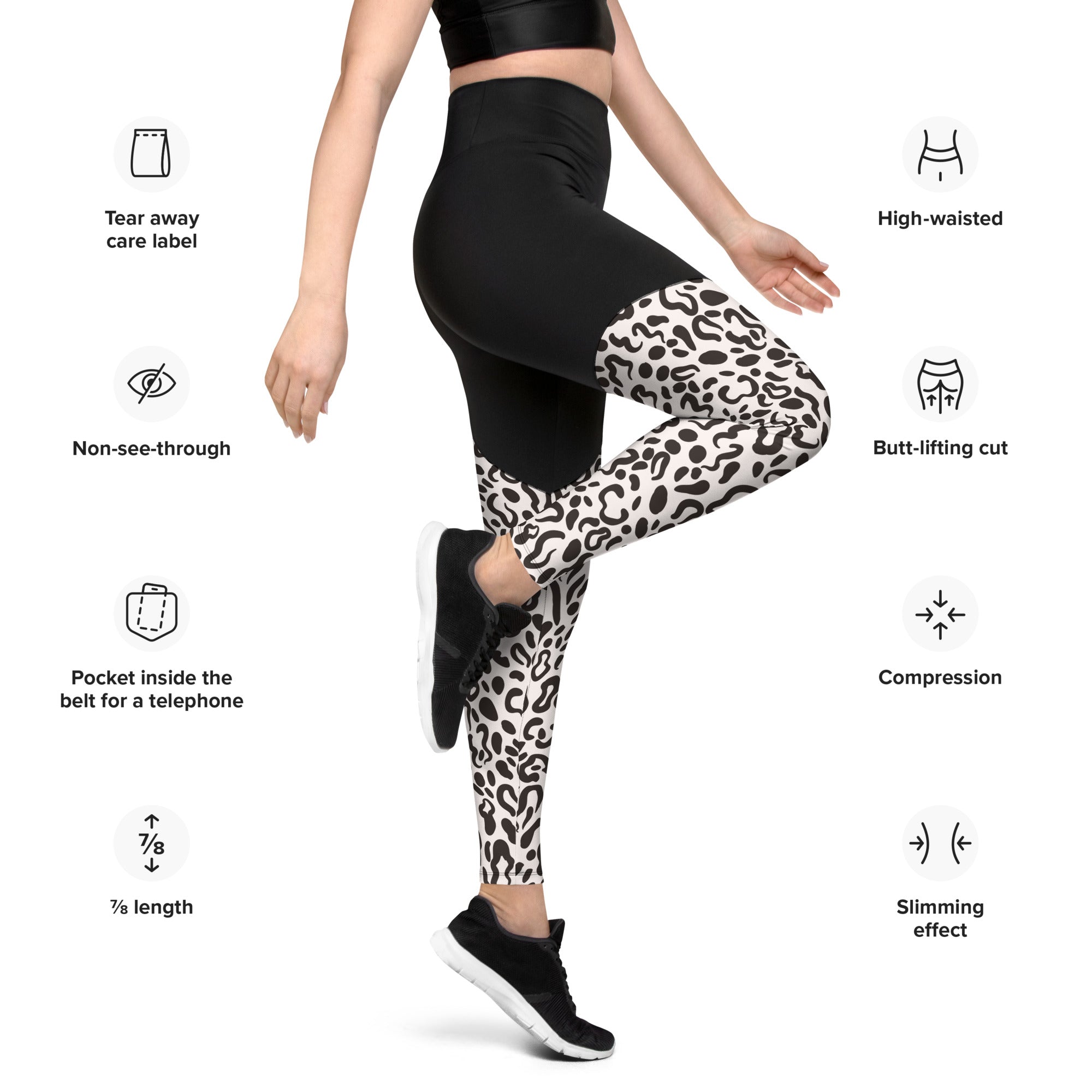 Sports Leggings- Leopard Skin