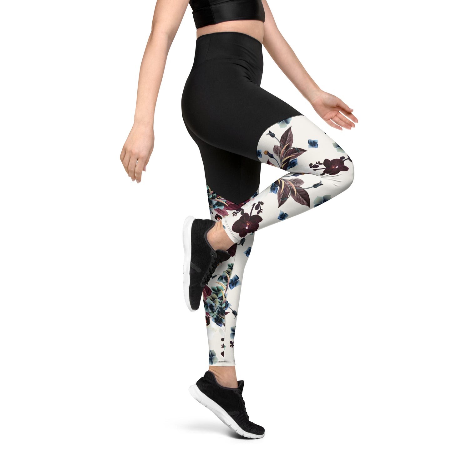 Sports Leggings- Orchids