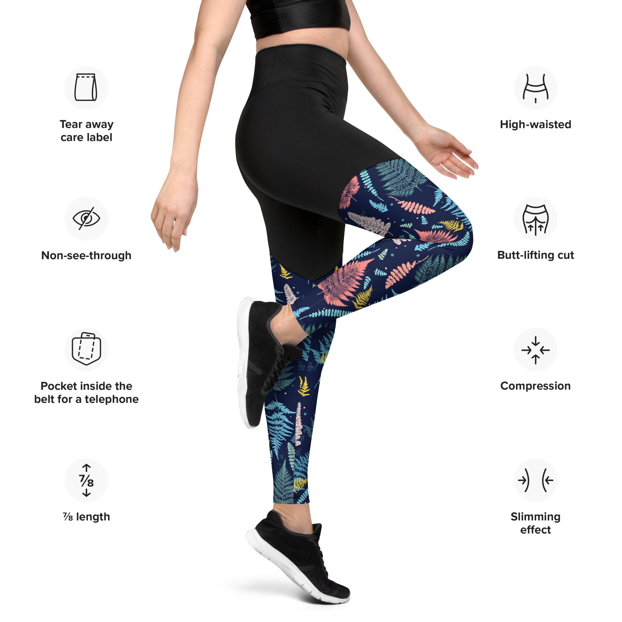 Sports Leggings- Fern