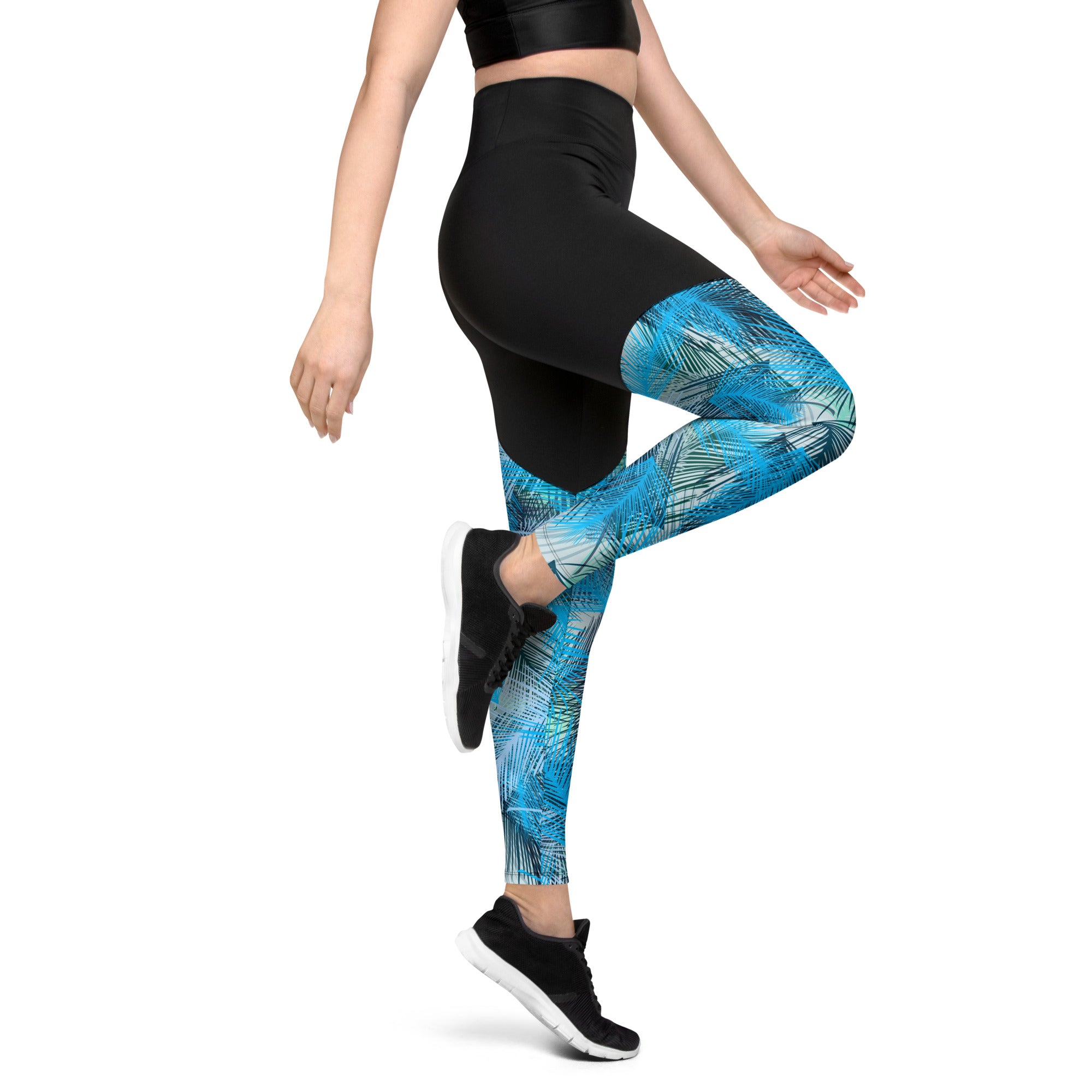 Sports Leggings- Palm Leaves II