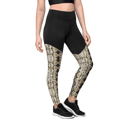 Sports Leggings- Python Skin