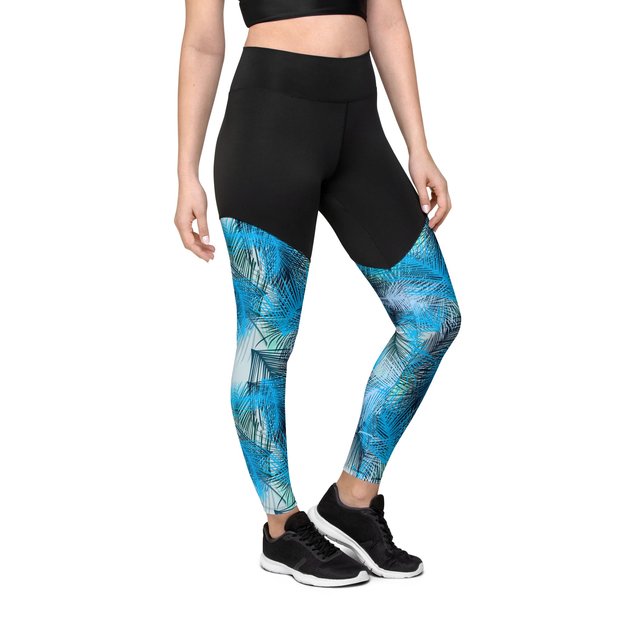 Sports Leggings- Palm Leaves II