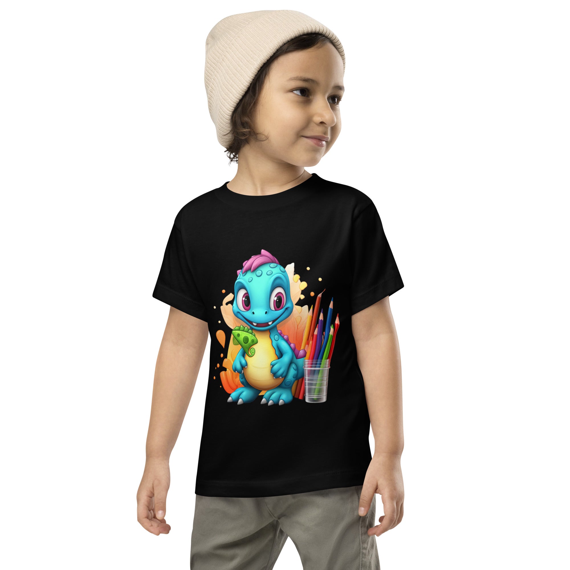 Toddler Short Sleeve Tee- Cute Dinosaur