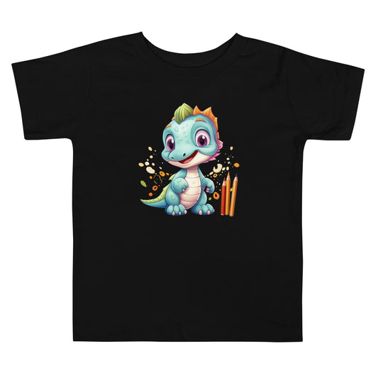 Toddler Short Sleeve Tee- Cute Dinosaur
