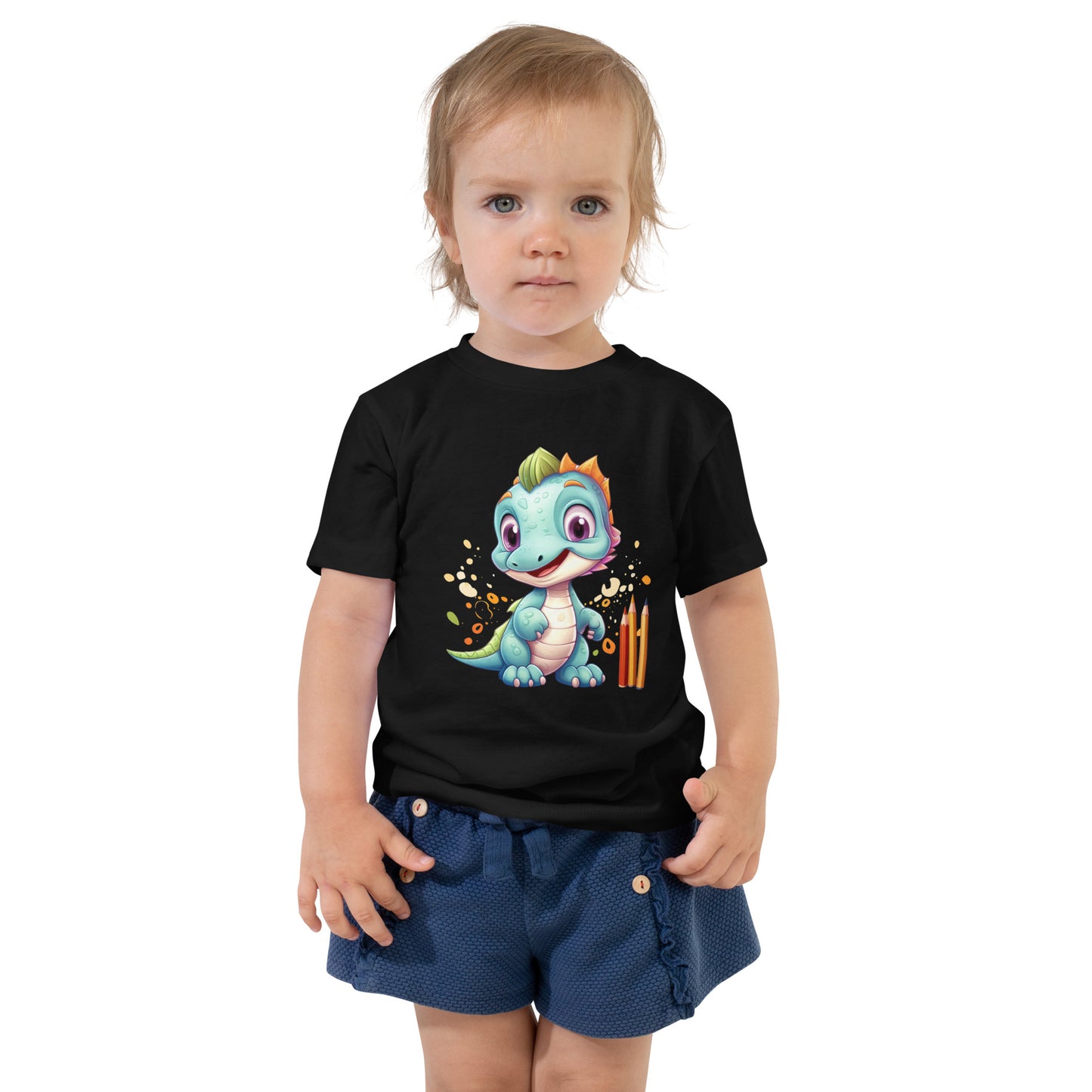 Toddler Short Sleeve Tee- Cute Dinosaur