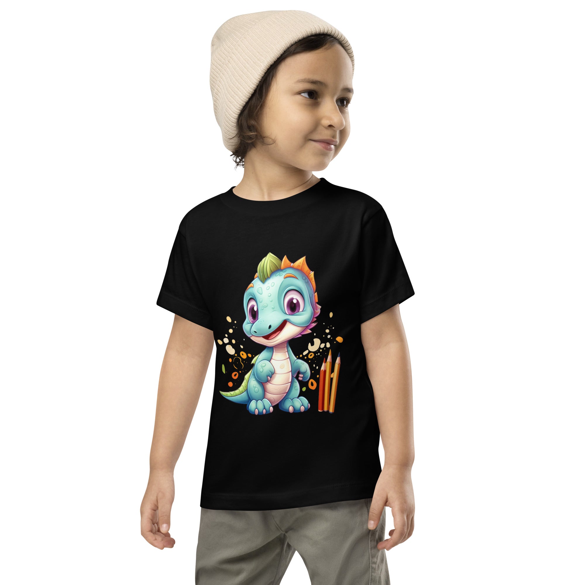 Toddler Short Sleeve Tee- Cute Dinosaur