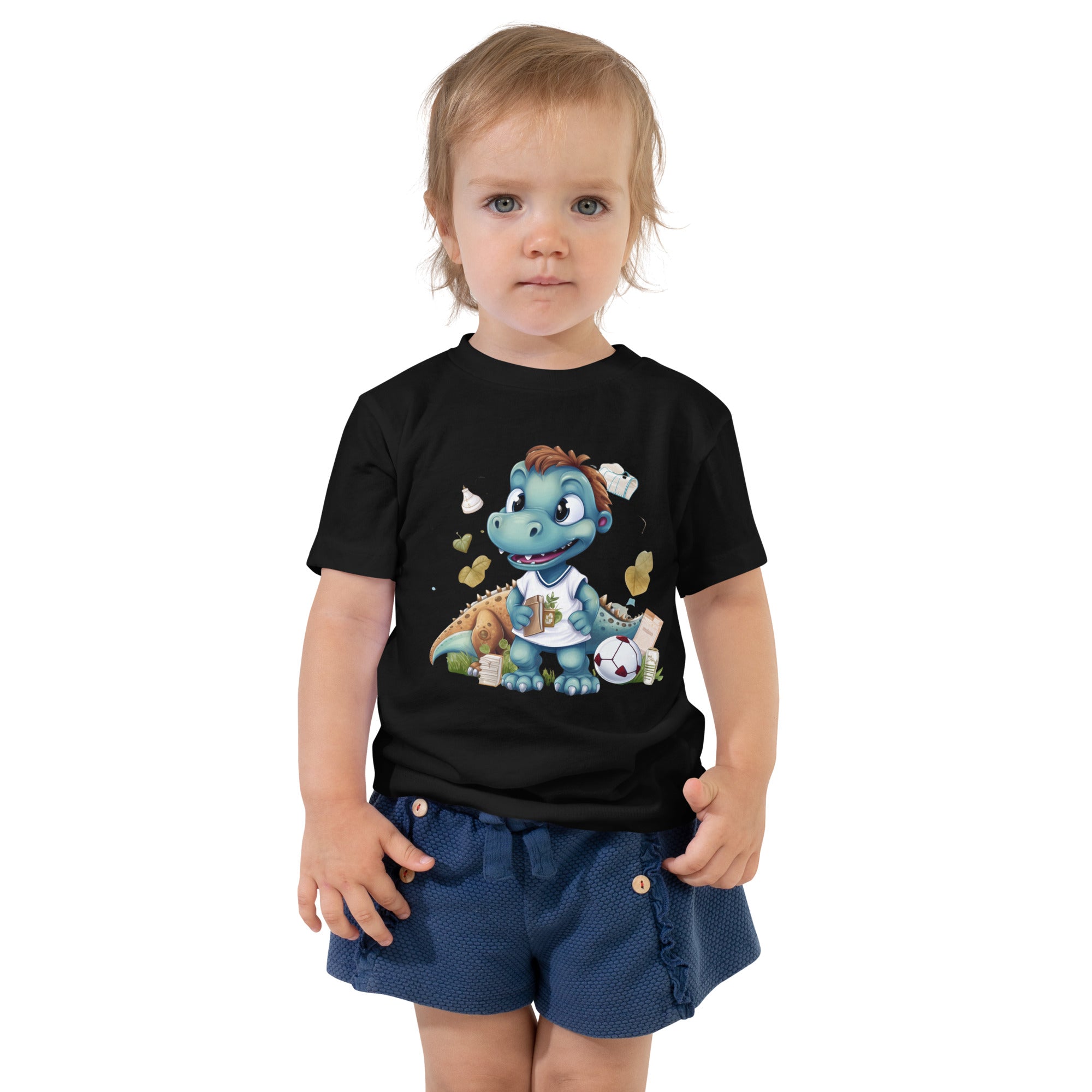 Toddler Short Sleeve Tee- Cute Dinosaur