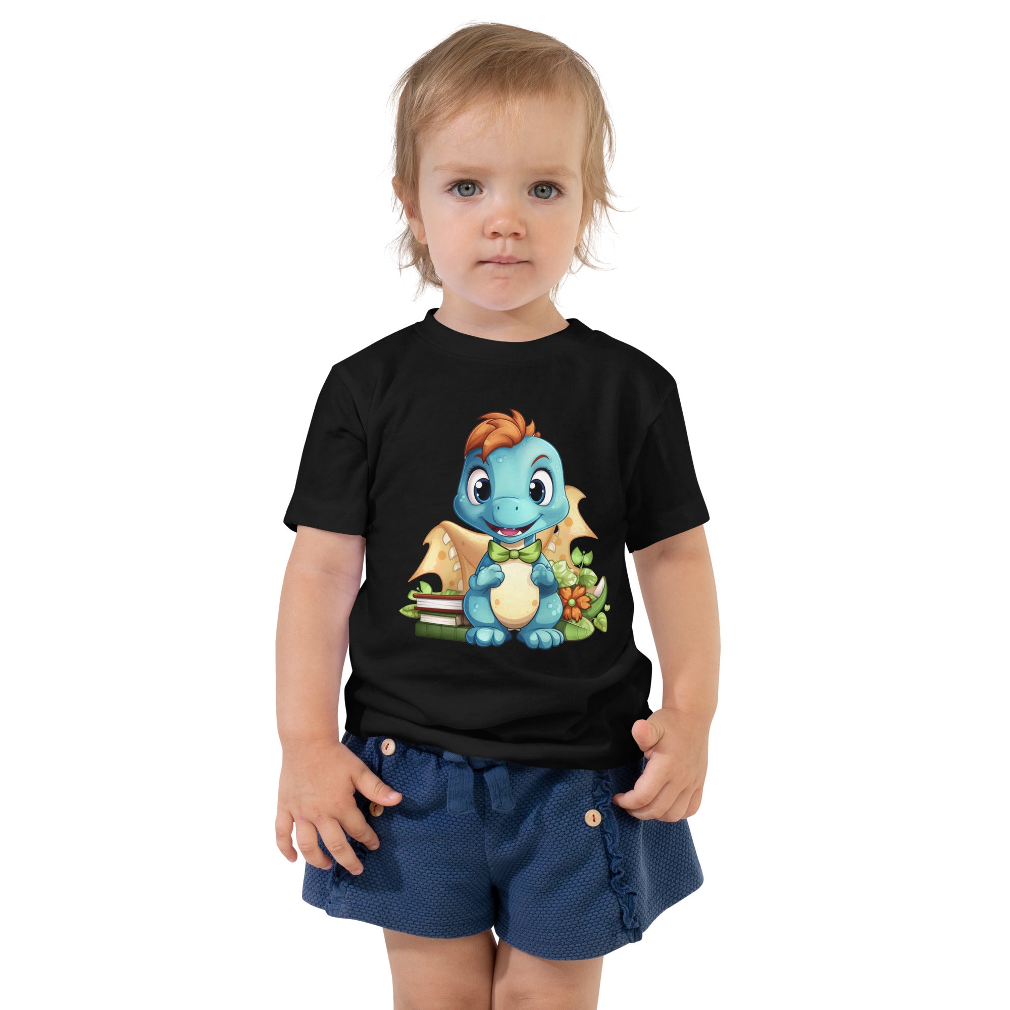 Toddler Short Sleeve Tee- Cute Dinosaur