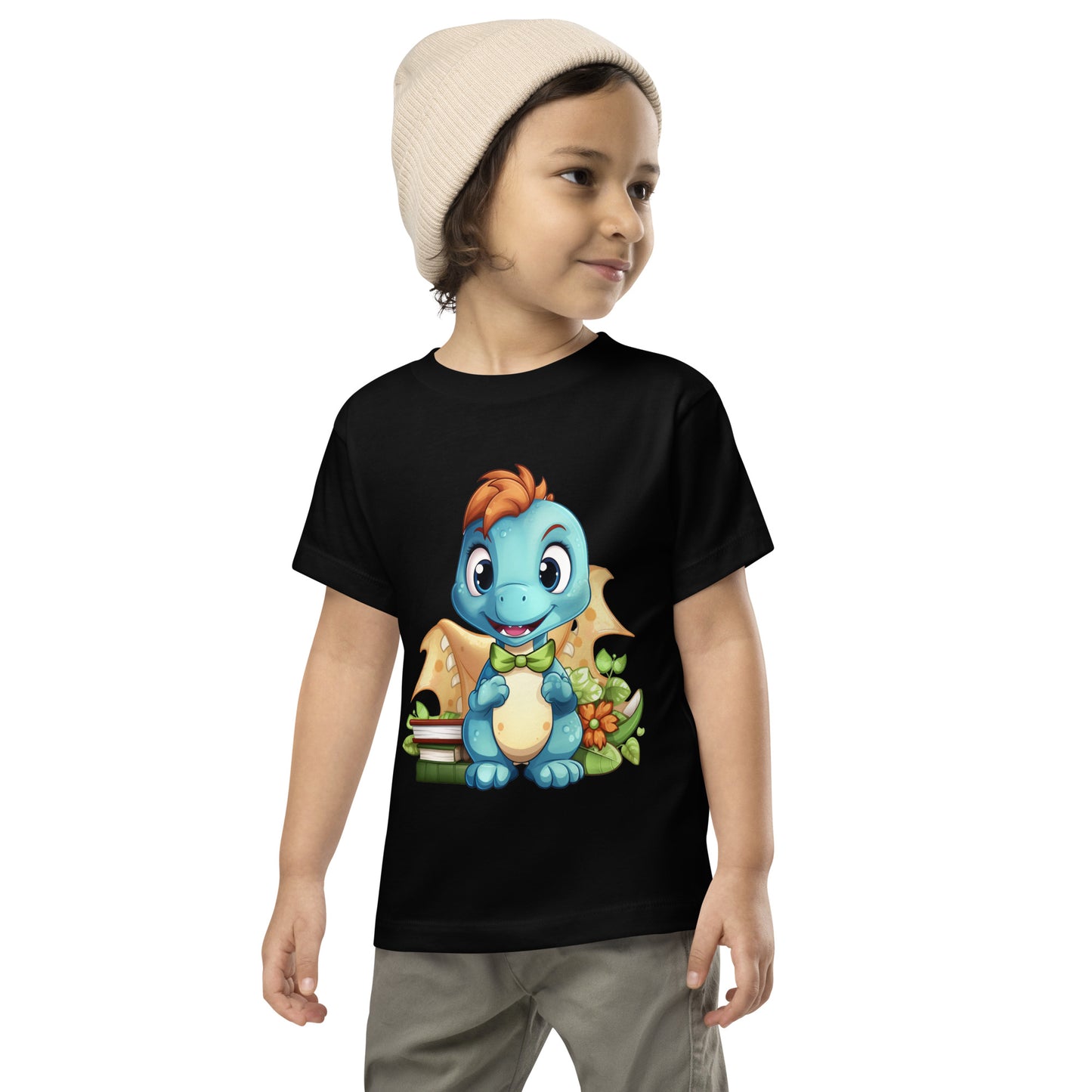 Toddler Short Sleeve Tee- Cute Dinosaur