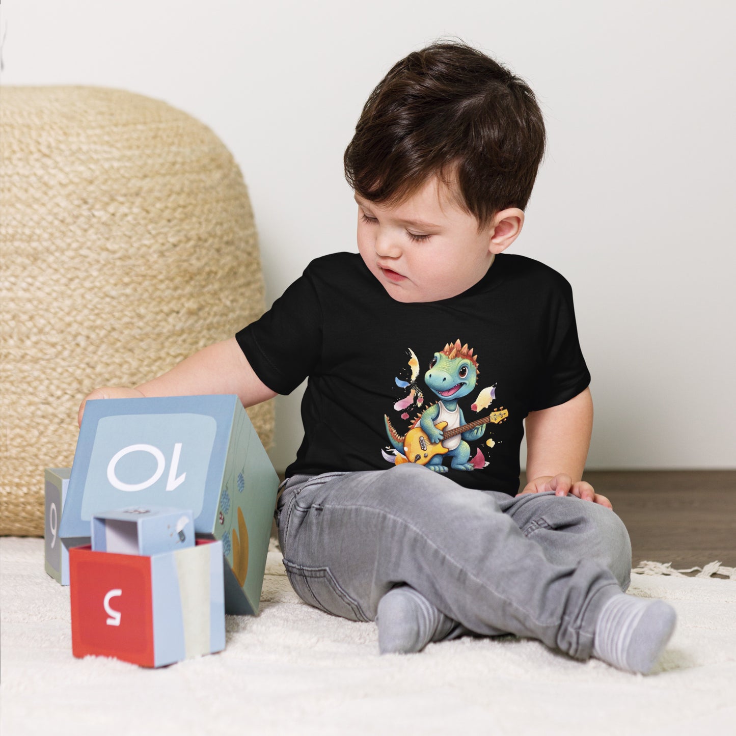 Toddler Short Sleeve Tee- Cute Dinosaur