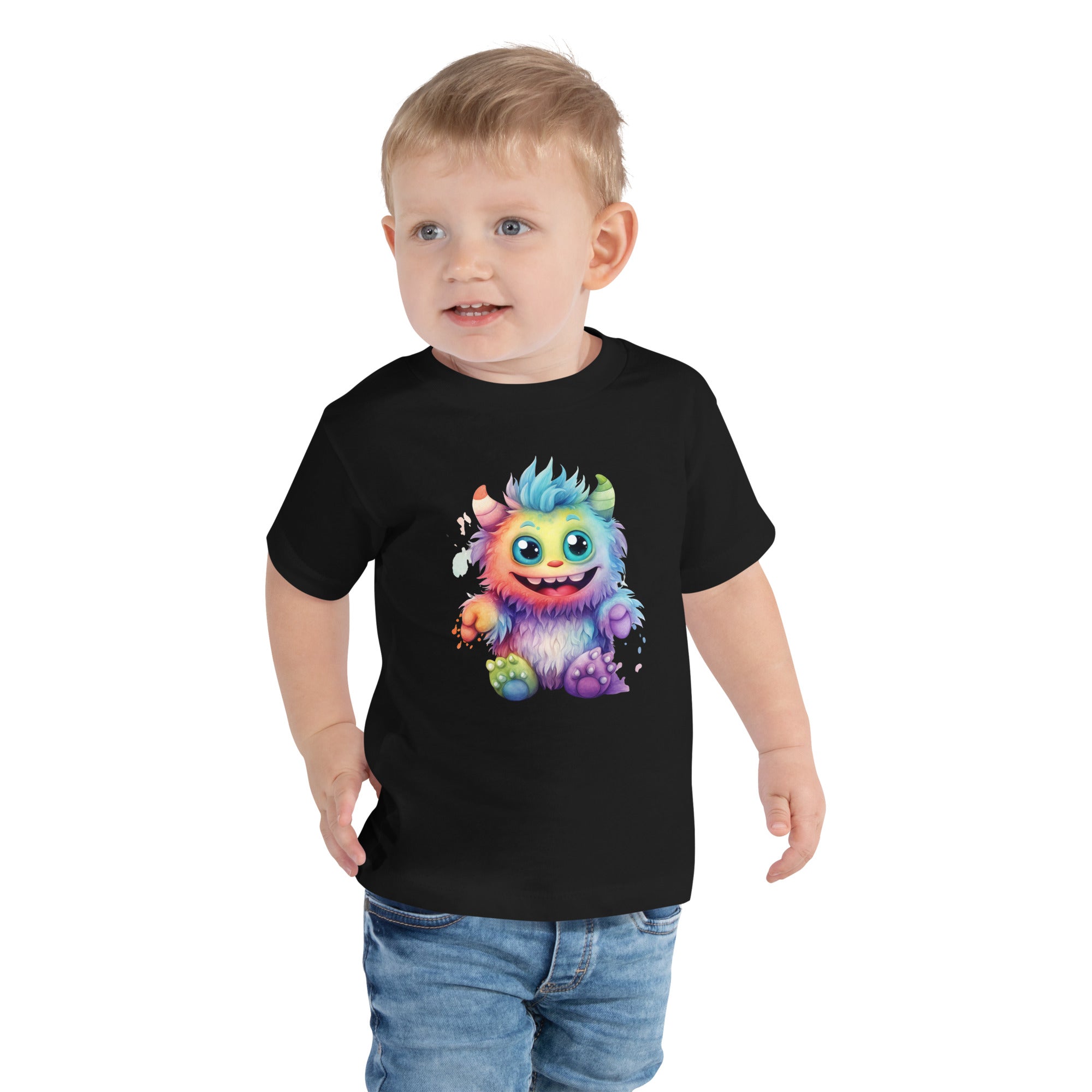 Toddler Short Sleeve Tee- Happy Monster