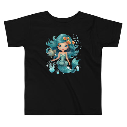Toddler Short Sleeve Tee- Cute Mermaid