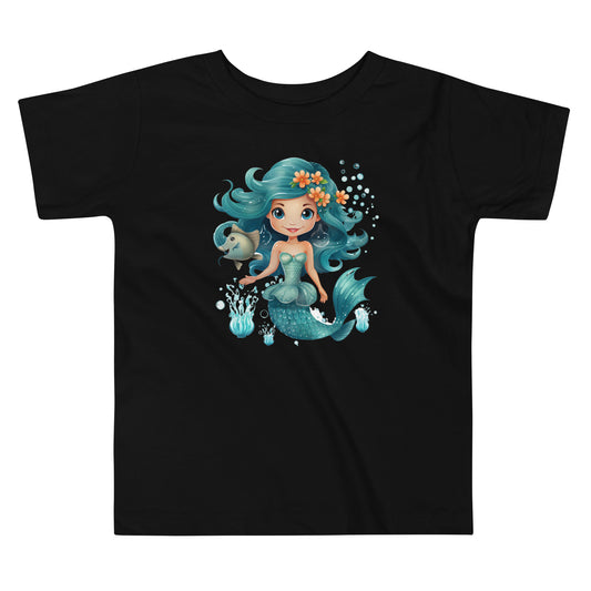 Toddler Short Sleeve Tee- Cute Mermaid