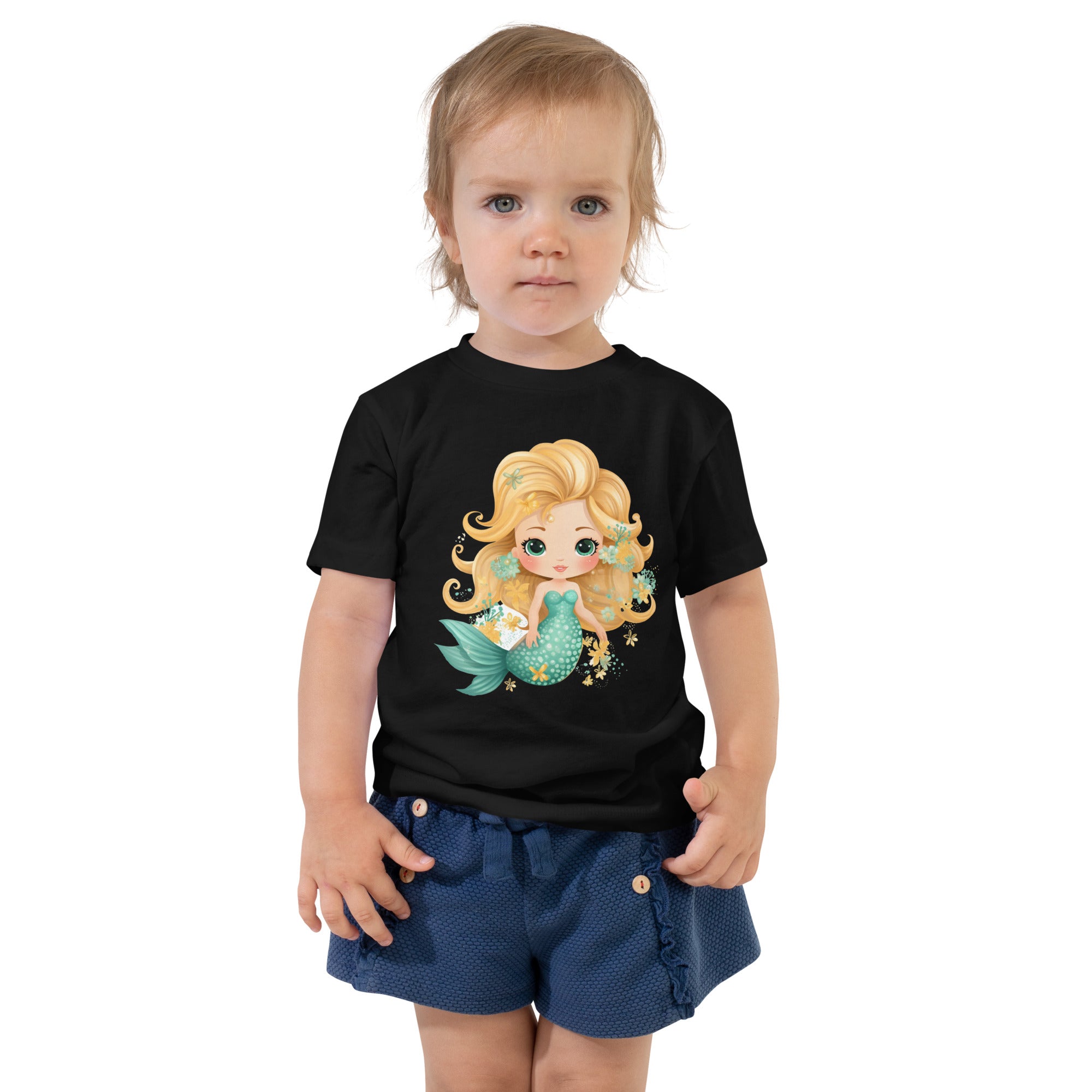 Toddler Short Sleeve Tee- Cute Mermaid