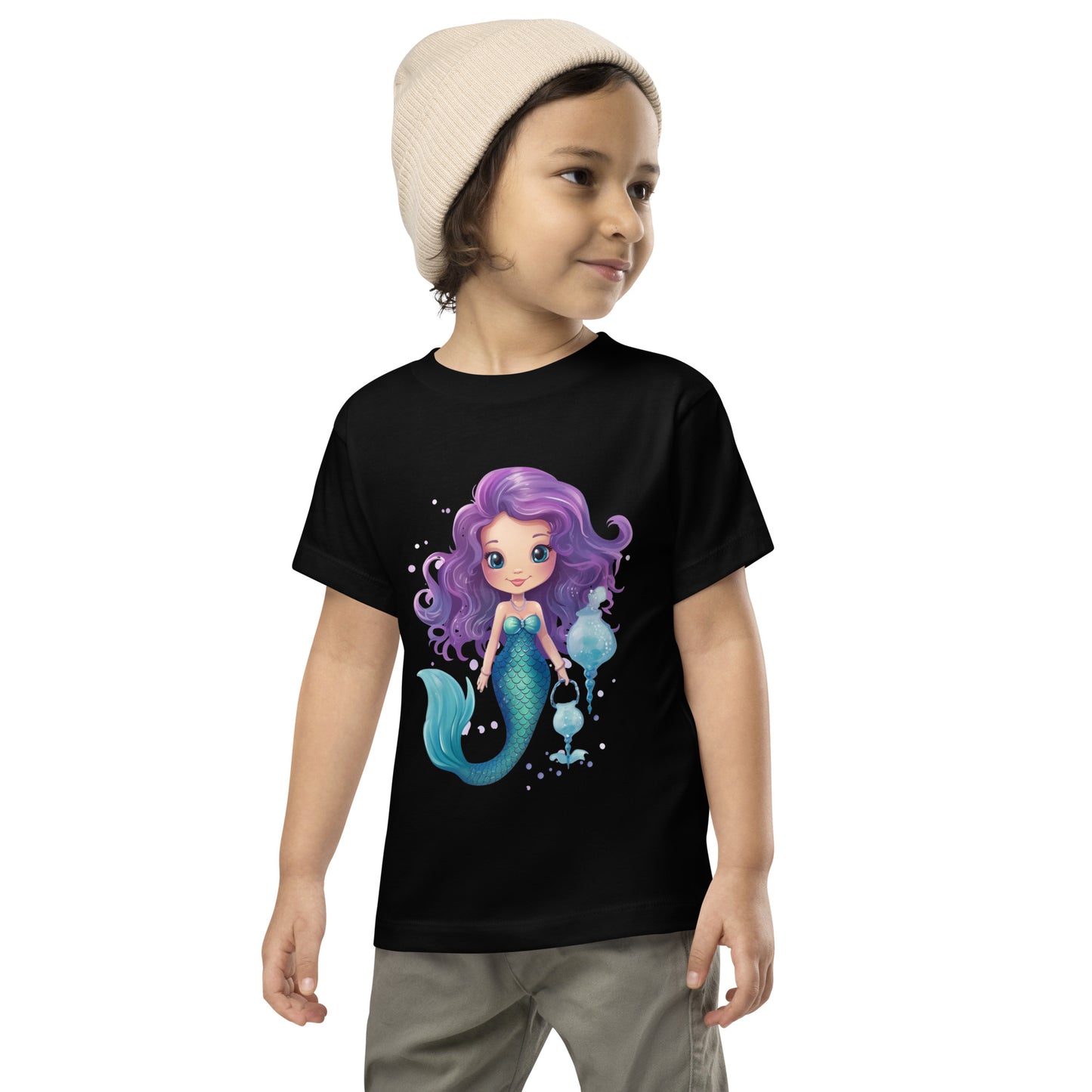 Toddler Short Sleeve Tee- Cute Mermaid