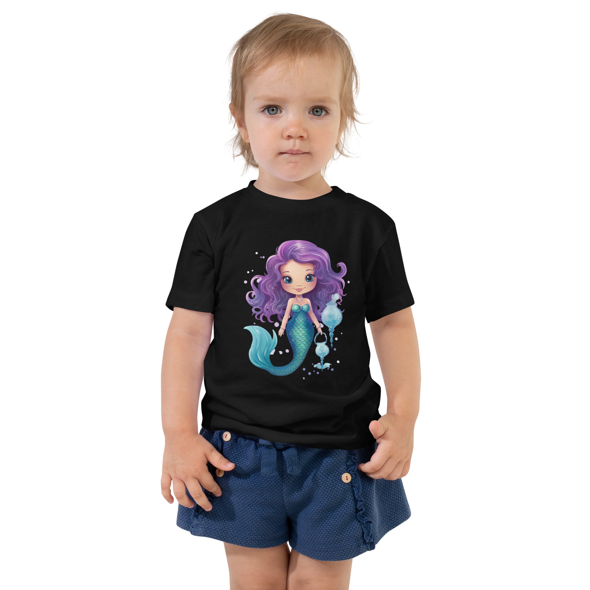 Toddler Short Sleeve Tee- Cute Mermaid